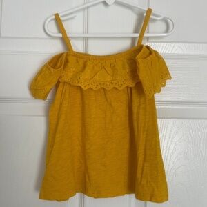 Old Navy Yellow Off the Shoulder‎ Top Girls Size 4T